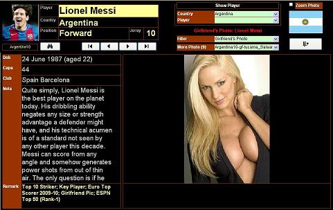 Messi's Girlfriend Luciana messi gf luciana FIFA Worldcup Photo Database includes Girlfriends of the Soccer Stars as well
